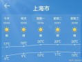 上海本周天气 - 上海本周天气情况