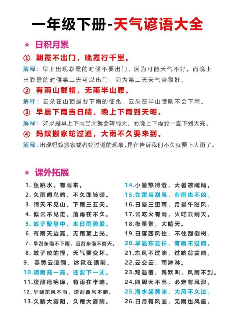 天气的谚语,关于天气的谚语-第4张图片-微云百科 天气的谚语,关于天气的谚语-第4张图片-微云百科