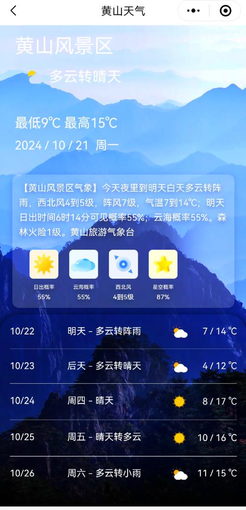 黄山天气预报,黄山天气预报未来15天-第3张图片-微云百科 黄山天气预报,黄山天气预报未来15天-第3张图片-微云百科